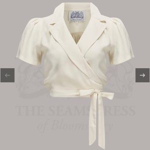 Seamstress of Bloomsbury Greta Wrap Blouse, UK size 8